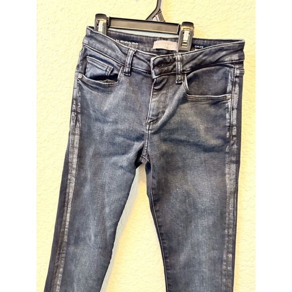 DL 1961 Kids Girl's Chloe Skinny Stretch Jeans Pants Size 12 GREY CHROME - Picture 3 of 13